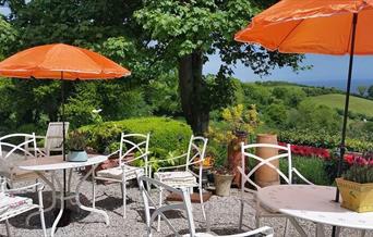 Enjoying the views from Bowden House, Torquay, Devon