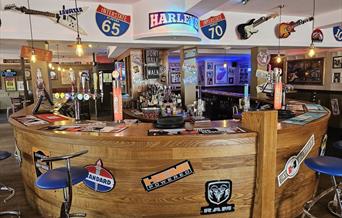 Bar area, Harleys American Bar and Grill, Paignton, Devon