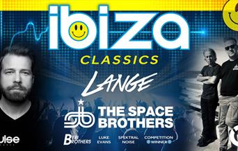 Ibiza Classics: Lange + The Space Brothers Arena Torquay picture of DJs and Space Brothers logo