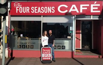 Four Seasons Cafe Frontage Paignton in Devon