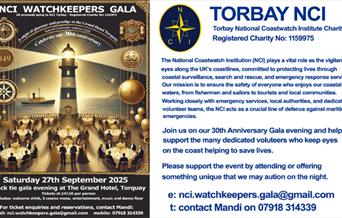 NCI Torbay National Coastwatch Institute Charity Gala evening at the Grand Hotel, Torquay