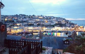 Evening view from Kippys Cottage, King Street, Brixham