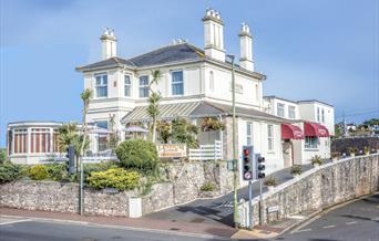 Lindum Lodge bed and breakfast, main entrance, Torquay, Devon