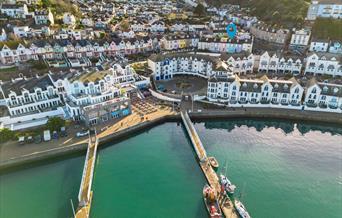 Brixham aerial photo with arrow to Little Fish