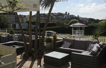 Patio, Nethway Hotel, Torquay, Devon