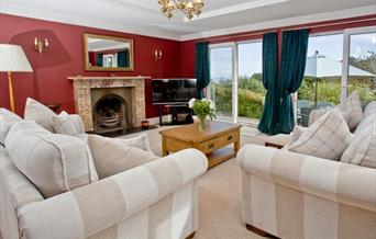 Lounge with view, Norville, Victoria Road, Brixham, Devon