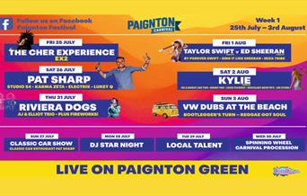 Week 1 events, Paignton Carnival Week