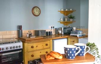 Kitchen at Palm Cottage, Parkham Terrace, Brixham