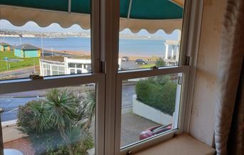 View from bedroom, The Sands, Paignton, Devon