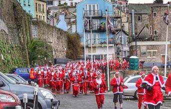 Seaside Santa Run, Brixham, Devon