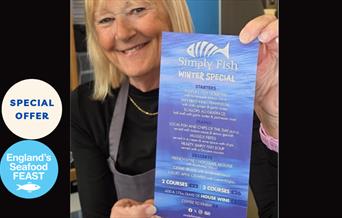 Winter Special menu during England's Seafood Feast at Simply Fish