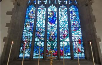 Stained glass window, St Mary the Virgin, St Marychurch
