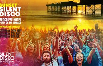 Sunset Silent Disco Redcliffe Hotel dancing in the open air