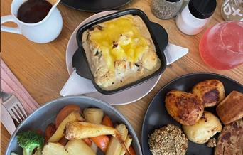 Vegan food served at Tam's Kitchen, Winner Street, Paignton