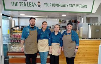 The team welcoming diners to the Tea Leaf, Community Cafe in Torre