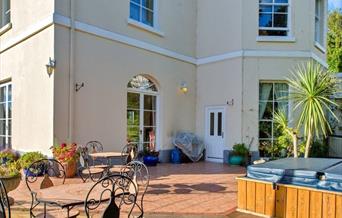 Hot tub at Villa Braganza, Torquay, Devon