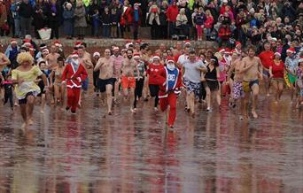 Paignton Lions Club Walk into the Sea, Paignton, Devon