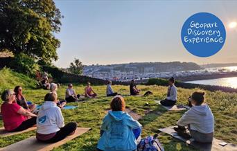 Sunset Outdoor Yoga at beautiful Geopark locations with Nicola Bianca