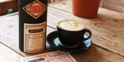 Coffee served at The Larder, 11 Bolton Street, Brixham