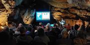 Kents Cavern Caves during the Agatha Christie Festival, Torquay, Devon