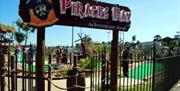 Pirates Bay adventure golf entrance in Paignton, Devon