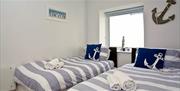 Twin Bedroom, Avocet 2, The Cove, Brixham, Devon