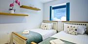 Twin bedroom, Puffin 2, The Cove, Brixham, Devon