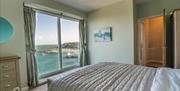 Bedroom with sea and harbour view 39 North Furzeham Road