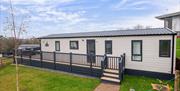 Caravan with decking at Hoburne Devon Bay, Paignton, Devon