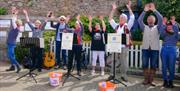 The All Hands On Deck sea shanty group, who will be at Cantina, Goodrington Sands as part of England's Seafood FEAST