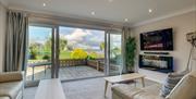 View out to the patio, Sail Away, Brixham, Devon