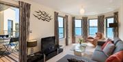 Lounge with sea view, A8 Masts, Warren Road, Torquay