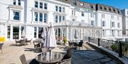 Patio area, Abbey Lawn, Torquay, Devon