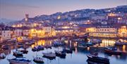 Brixham harbour at night