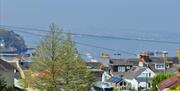 Appledore in Brixham, view out to sea across rooftops