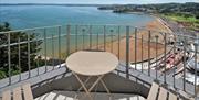 Balcony and view from Astor House, Torquay, Devon