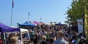 Crowd of people at Babbacombe Fayre, Torquay