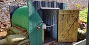 Anderson Shelter on display at the museum