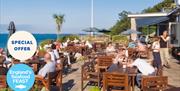 Outside dining at the Berry Head Hotel, Brixham, England's Seafood Feast