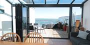 Balcony and sea view, Blue Buoy Cottage, 5 North Furzeham Road, Brixham, Devon