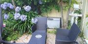 Outside seating,  Blue Waters Hotel, Torquay, Devon