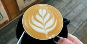 Coffee served at Kalipso Coffee & Bagel, Fleet Street, Torquay