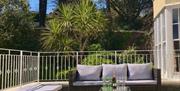 Decked area with seating, The Charterhouse, Torquay, Devon