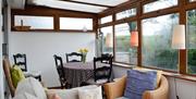 Conservatory and dining area, Chez Nous, 9 Rippon Close, Brixham, Devon