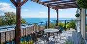 Balcony with sea view, Cliff Lodge, Rock House Lane, Maidencombe, Torquay