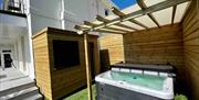Hot tub at Coombe Villa, Babbacome Downs Road, Torquay