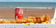 Take your chips to nearby Paignton Beach,  The Corner Chippy, Paignton, Devon