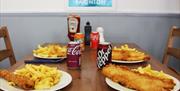 Eat in at  The Corner Chippy, Paignton, Devon