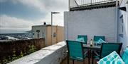 Patio with view, Creels, 17 North Furzeham Road, Brixham, Devon