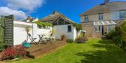 Decking area and garden, Danecroft, Higher Furzeham Road, Brixham, Devon